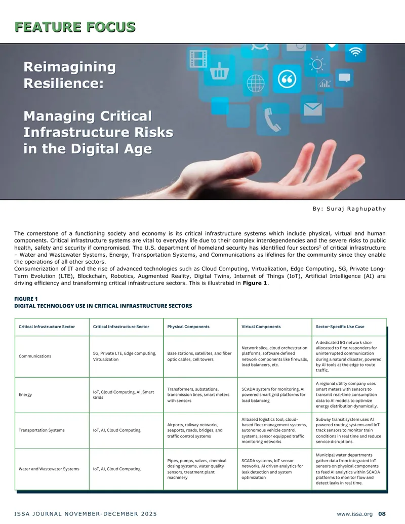 Managing Risks in Critical Infrastructure Sectors