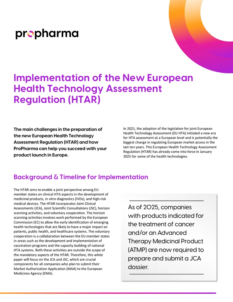 Implementation of the New European Health Technology Assessment Regulation