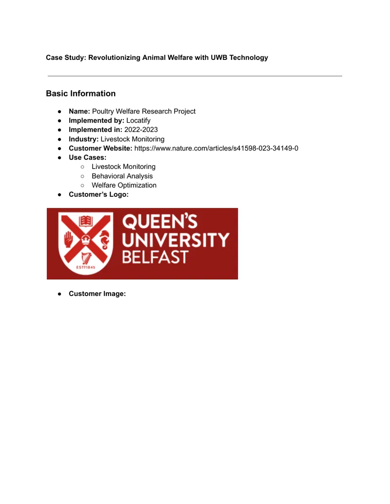 Poultry Welfare Research Project Case Study