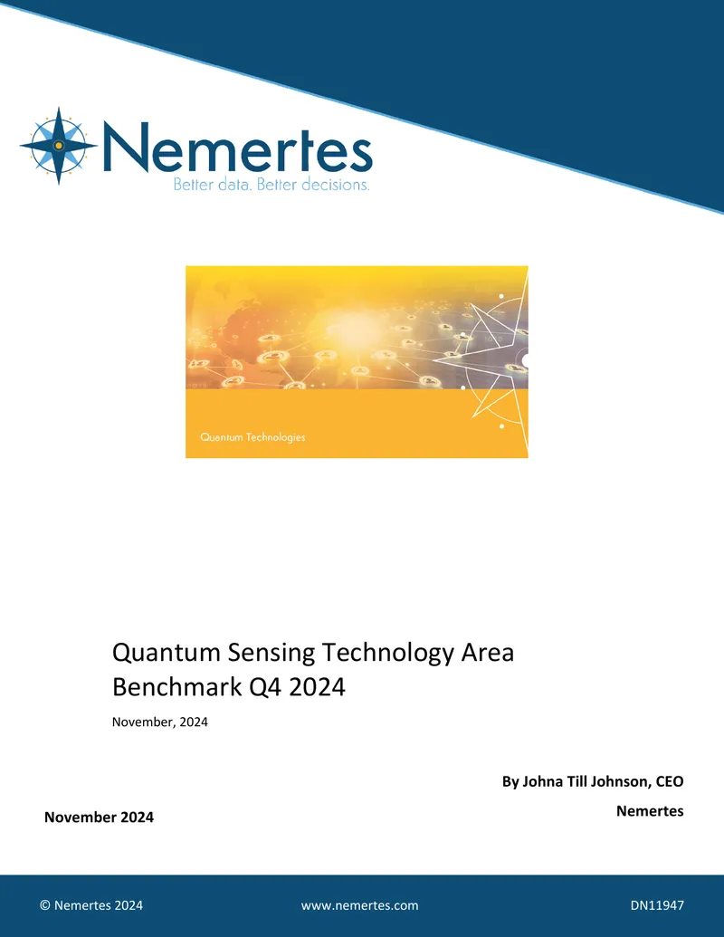 Quantum Sensing Technology Area Benchmark Q4 2024