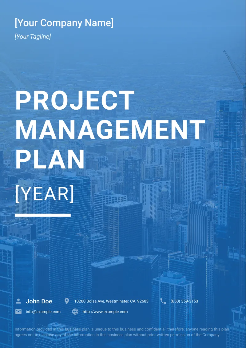 Project Management Plan Overview and Structure