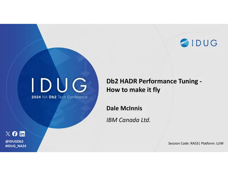 Db2 HADR Performance Tuning Guide