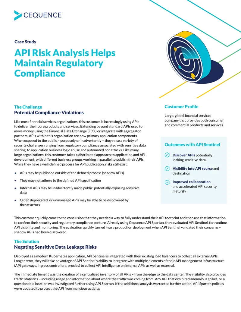 API Risk Analysis and Compliance Management Case Study