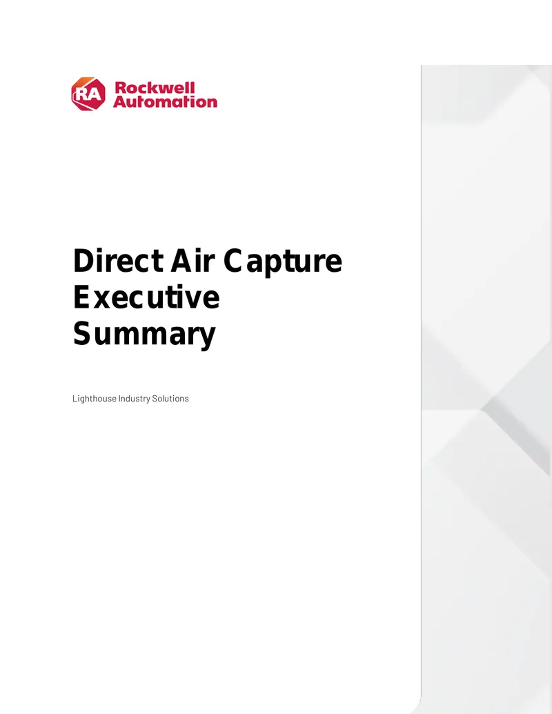 Direct Air Capture Solution Design Recommendation