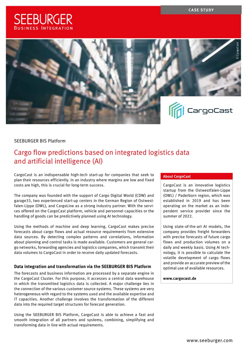Integration of SEEBURGER BIS Platform with CargoCast preview page 1