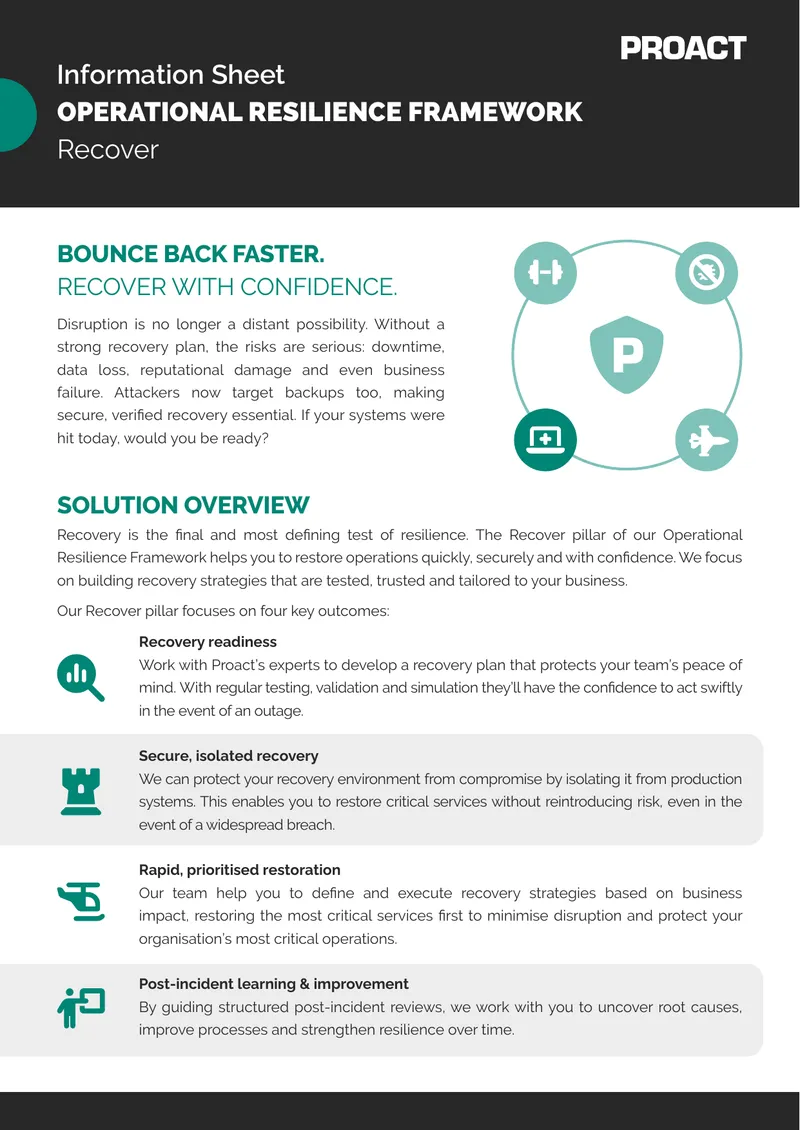 Operational Resilience Framework Recovery Guide