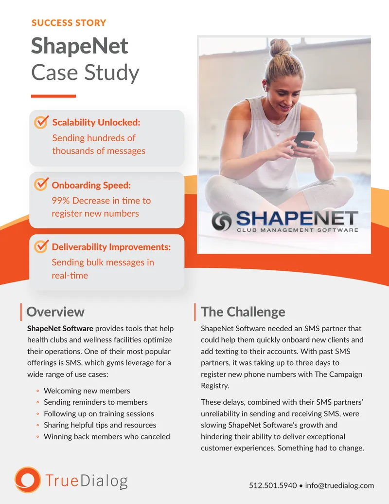 ShapeNet Software SMS Partnership Case Study