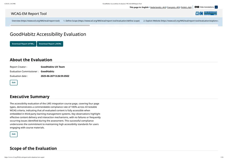 GoodHabitz Accessibility Evaluation Report