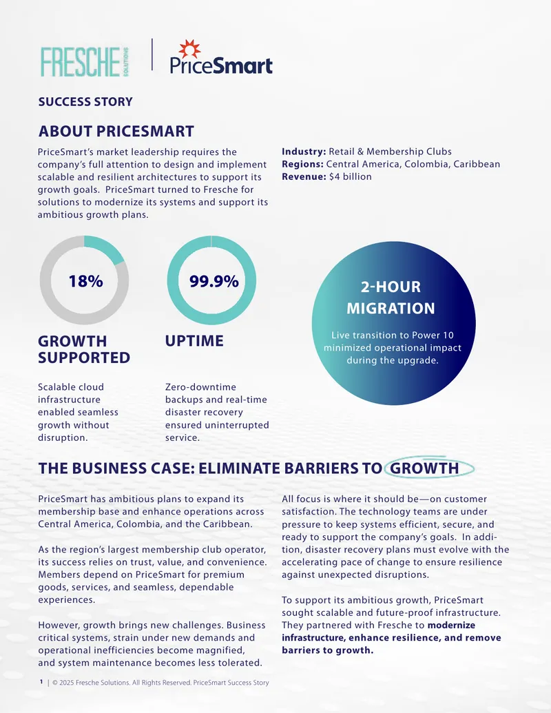 PriceSmart Infrastructure Modernization Success Story
