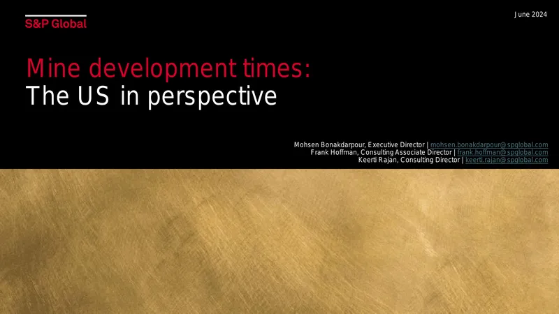 Mine Development Times in the US Compared to Peers