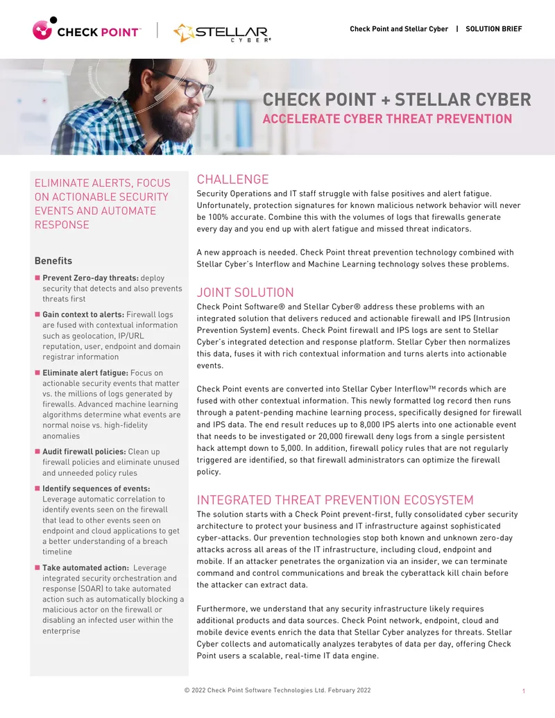 Integrated Cyber Threat Prevention Solution Overview preview page 1