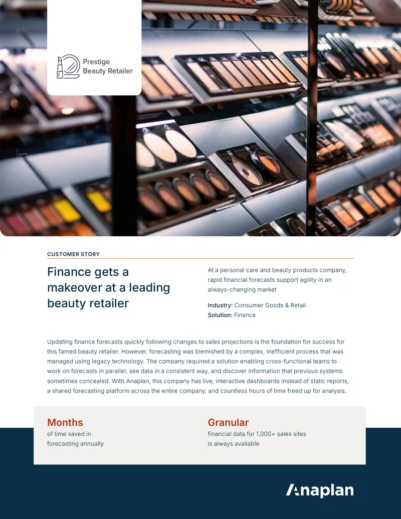 Financial Forecasting Transformation at a Beauty Retailer