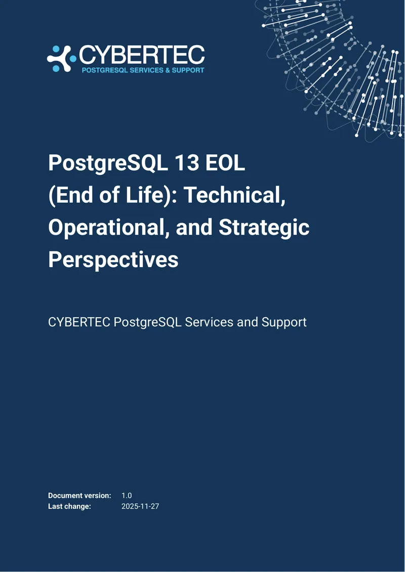 PostgreSQL 13 End of Life Technical Perspectives