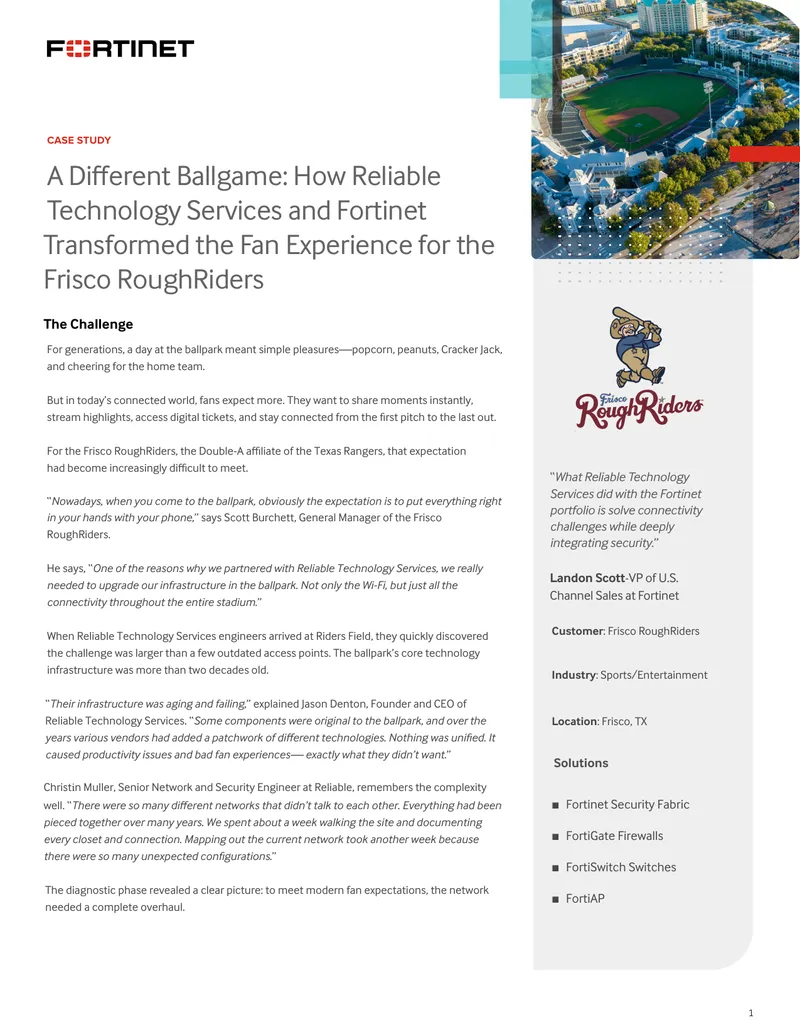 Frisco RoughRiders Network Transformation Case Study
