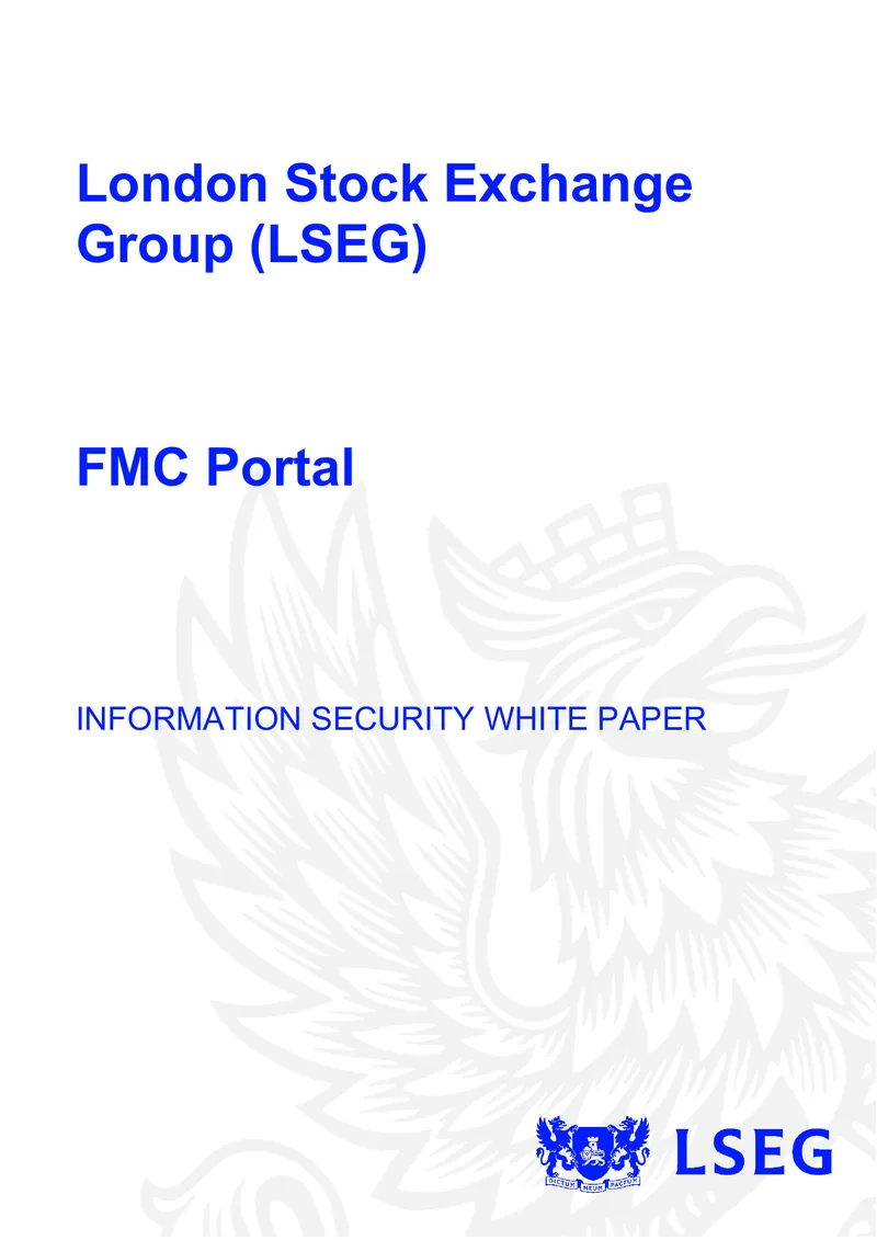 Information Security Approach for FMC Portal