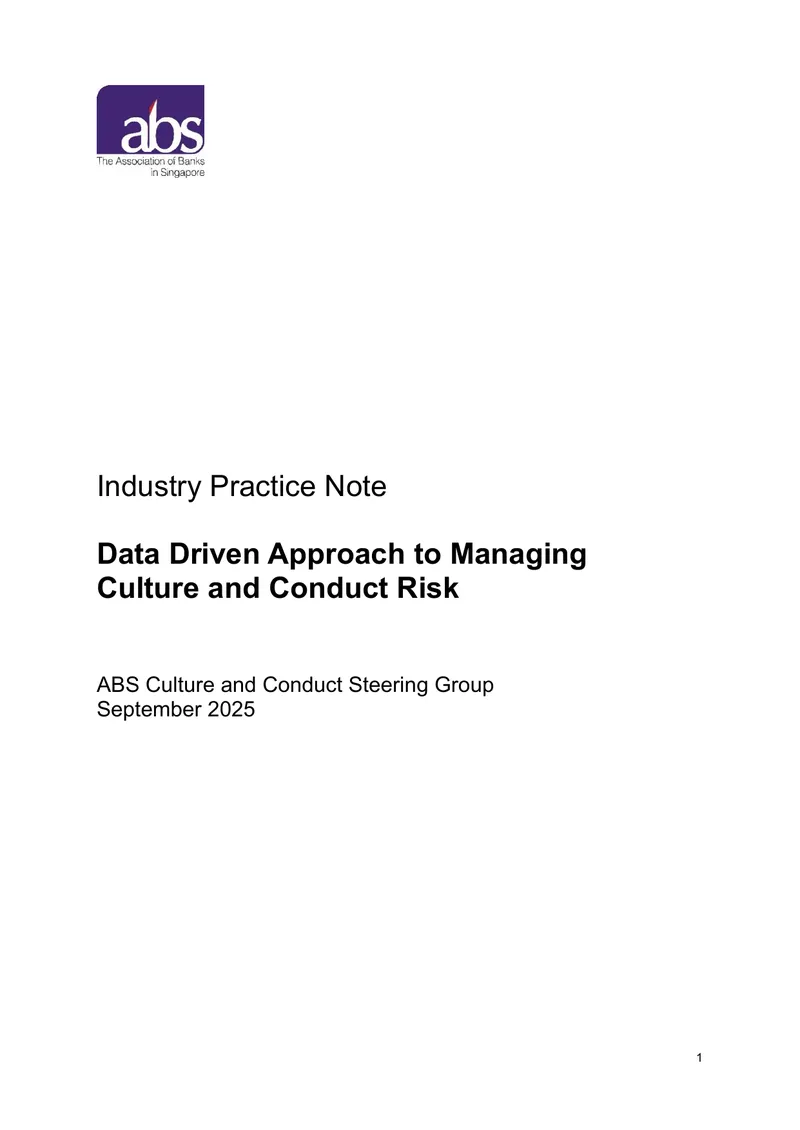 Data Driven Approach to Managing Culture and Conduct Risk