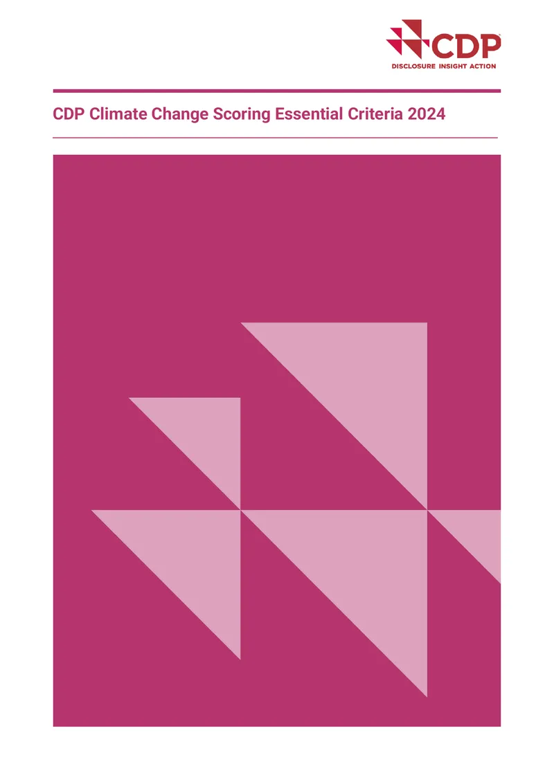 CDP Climate Change Scoring Essential Criteria 2024