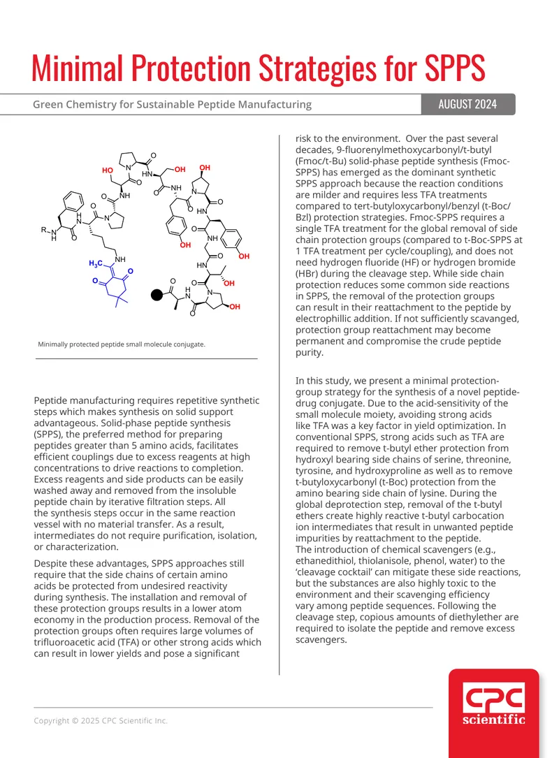 Minimal Protection Strategies for Solid-Phase Peptide Synthesis