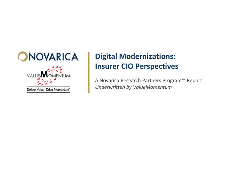 Digital Modernization Insights from Insurer CIOs