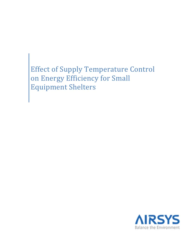 Effect of Supply Temperature Control on HVAC Efficiency