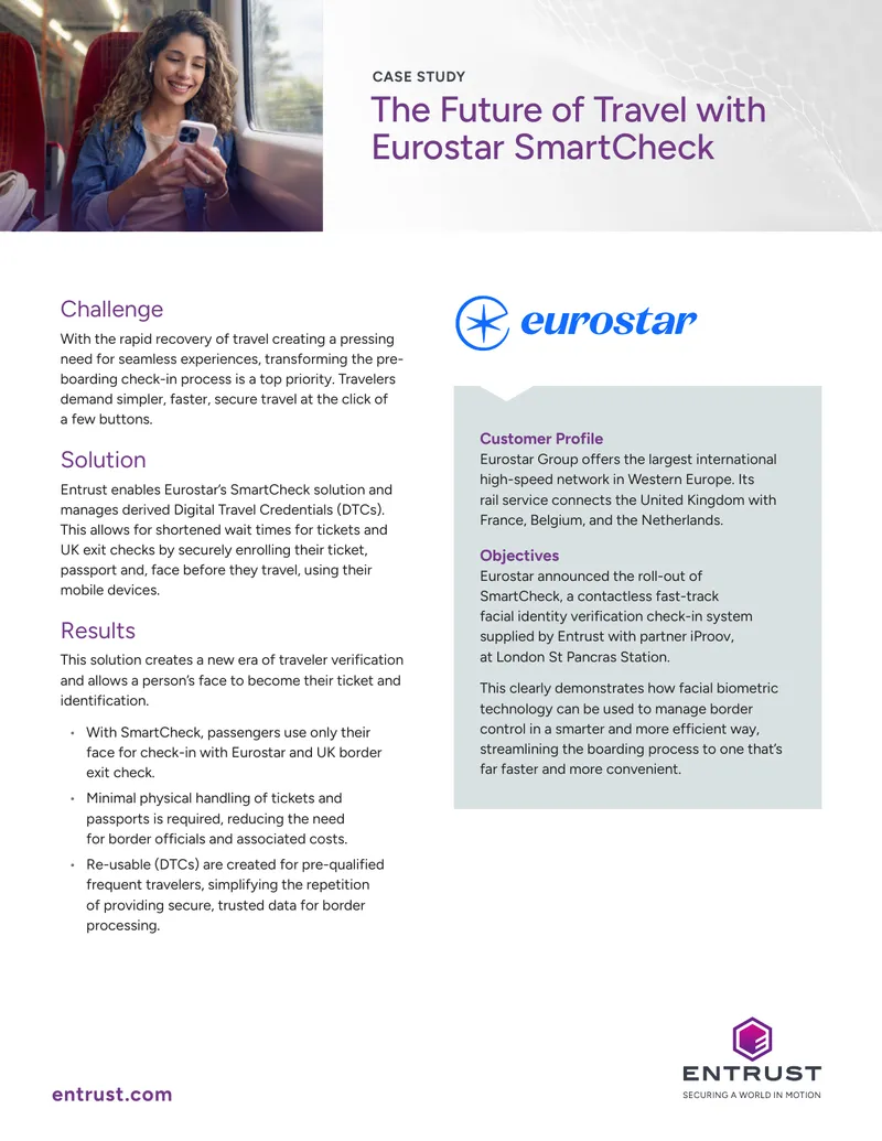 Eurostar SmartCheck Facial Verification Case Study
