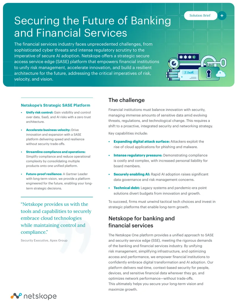 Securing the Future of Banking and Financial Services