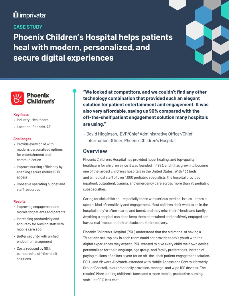 Phoenix Children’s Hospital Patient Engagement Case Study