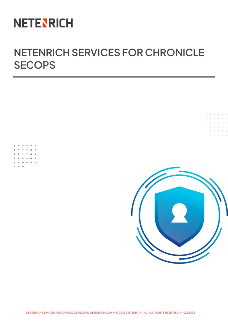 Netenrich Services for Chronicle SecOps