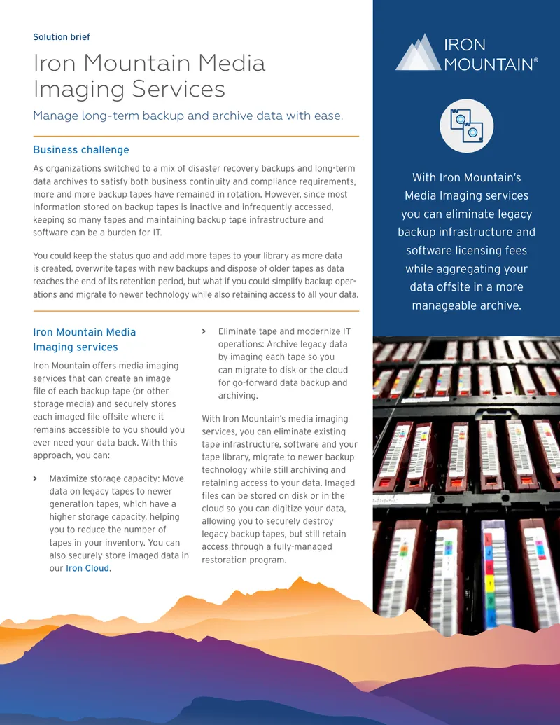 Iron Mountain Media Imaging Services Overview