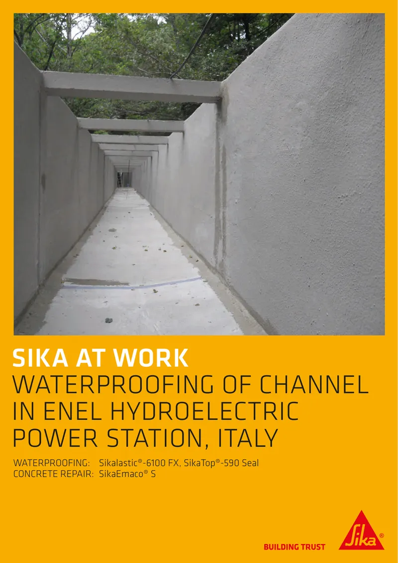 Waterproofing of Channel in ENEL Hydroelectric Power Station