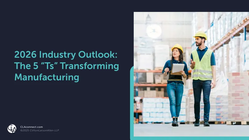 2026 Industry Outlook on Manufacturing Trends