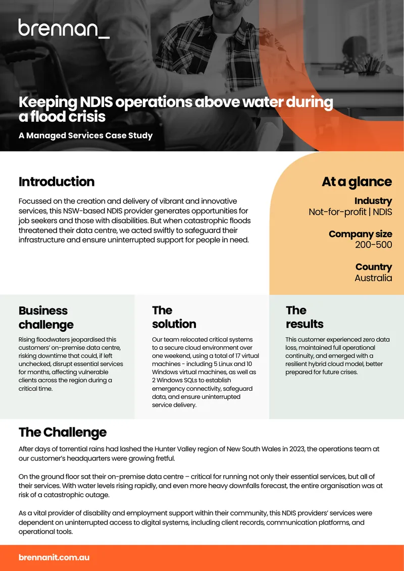 NDIS Operations Management During Flood Crisis