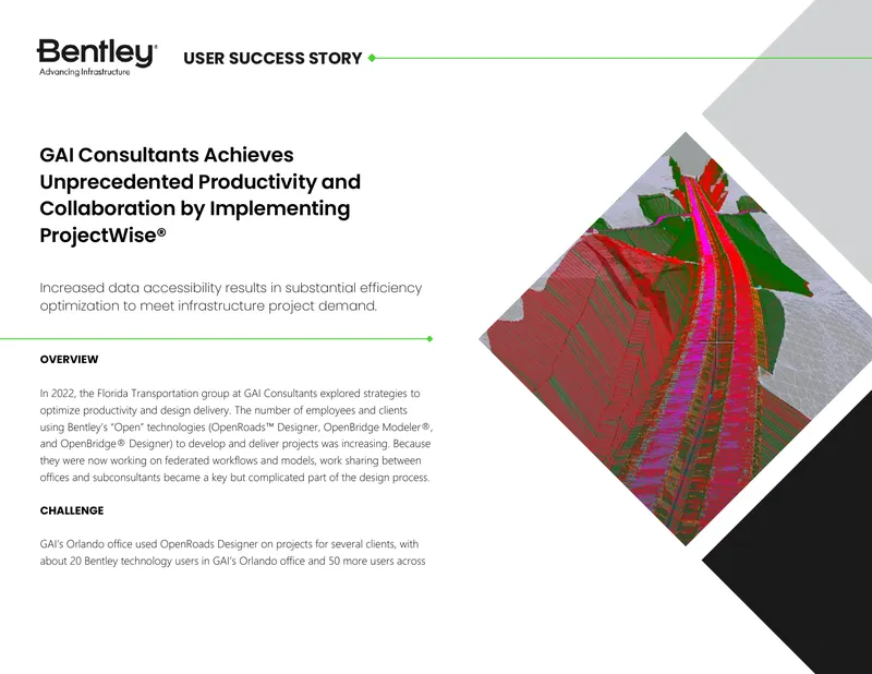 GAI Consultants ProjectWise Implementation Case Study preview page 1