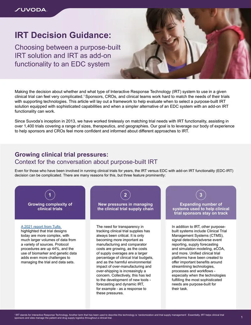 Evaluating Interactive Response Technology for Clinical Trials
