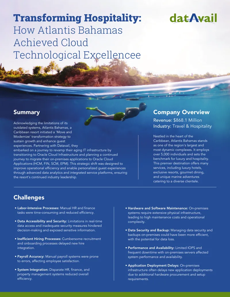 Cloud Transformation Strategy for Atlantis Bahamas