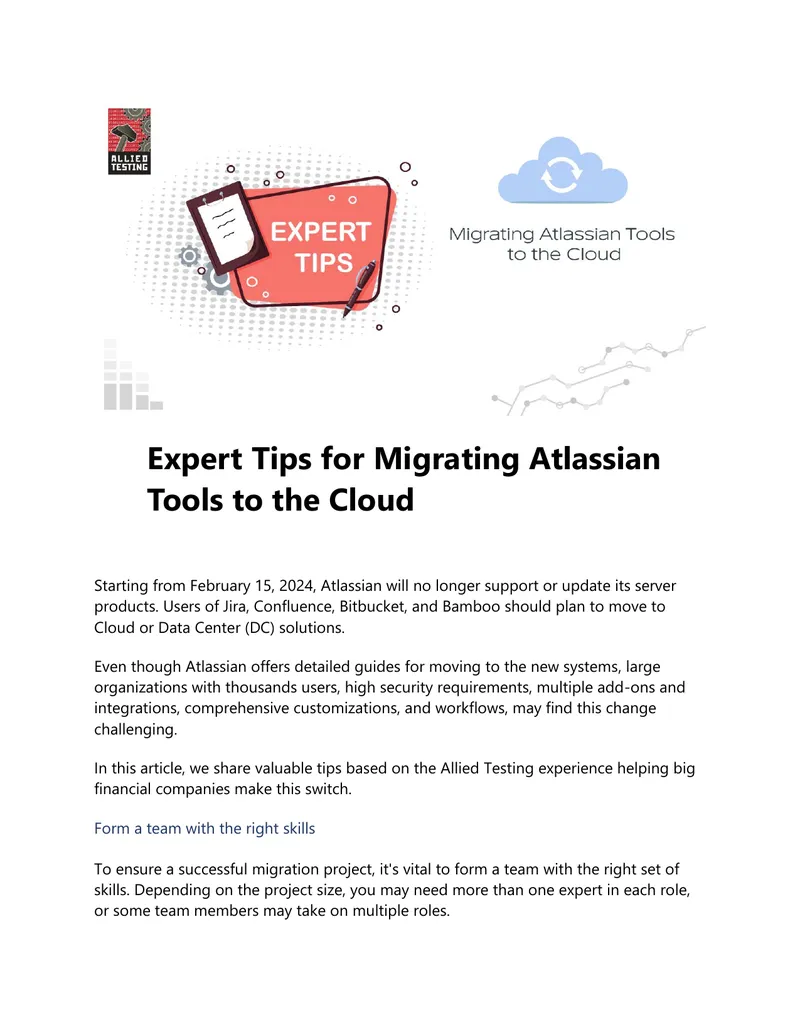 Expert Tips for Migrating Atlassian Tools to the Cloud