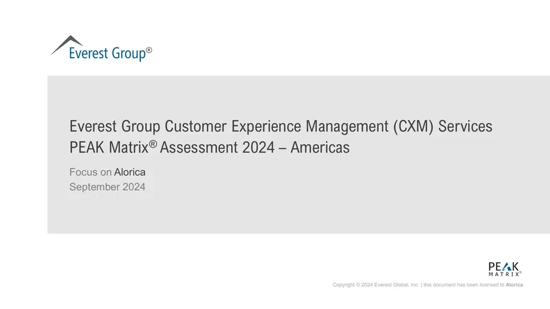 Customer Experience Management Services PEAK Matrix Assessment 2024