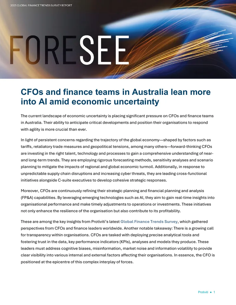 CFOs and Finance Teams in Australia Embrace AI preview page 1