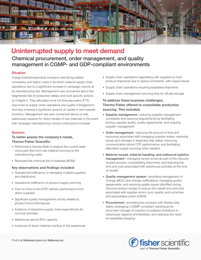 Supply Chain Optimization in Biopharmaceuticals