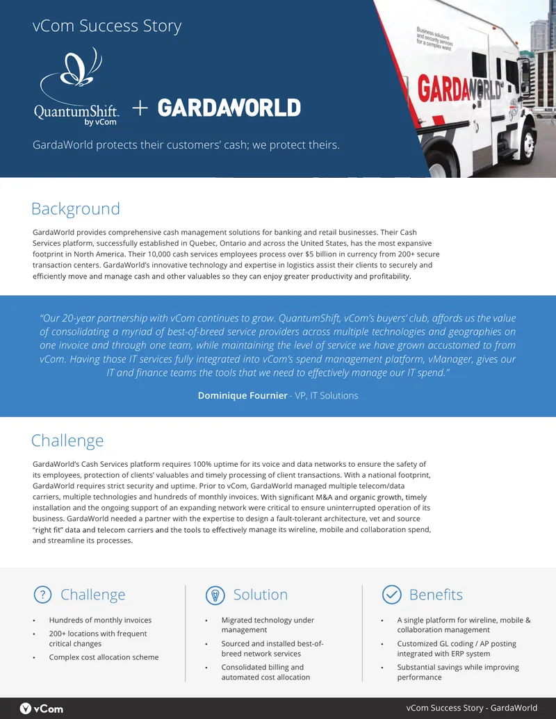 GardaWorld Cash Management Solutions Case Study