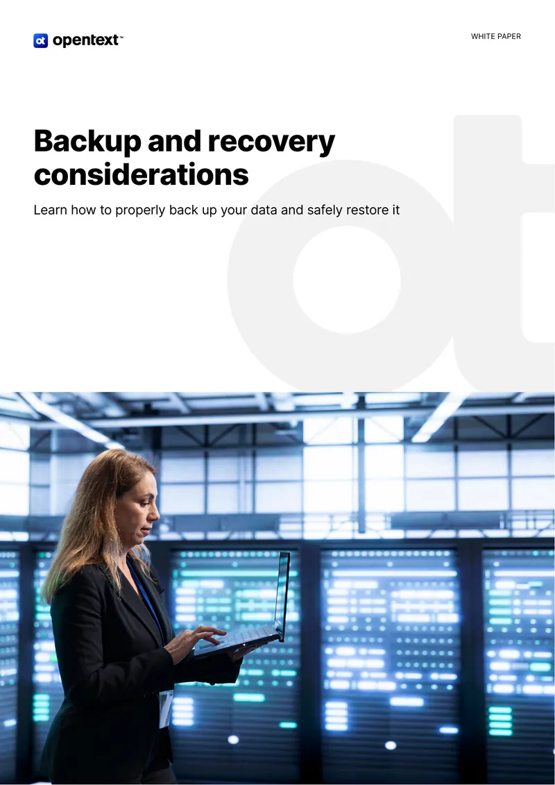 Backup and Recovery Considerations Guide