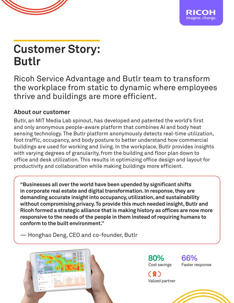 Butlr and Ricoh Strategic Alliance Case Study