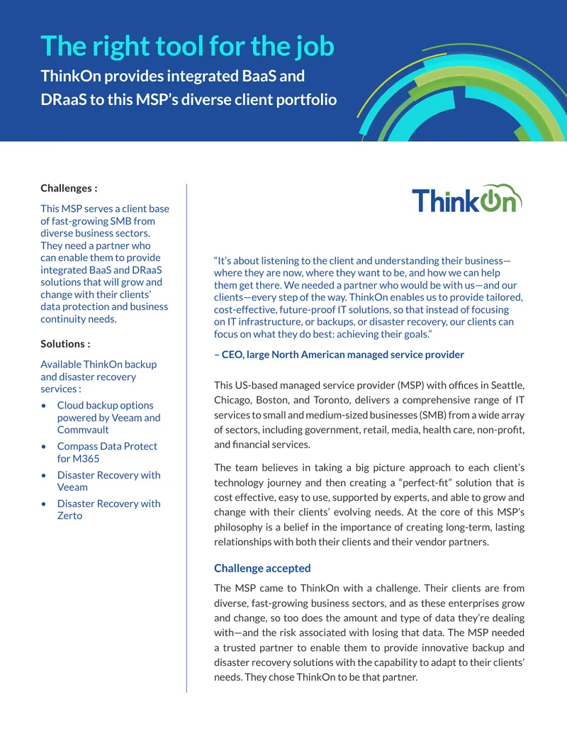 Integrated Backup and Disaster Recovery Solutions