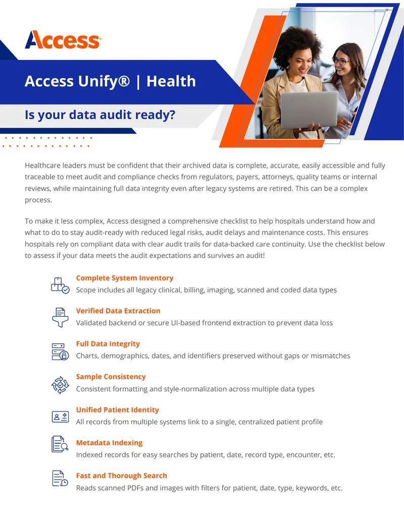 Audit-Ready Data Management Checklist for Healthcare