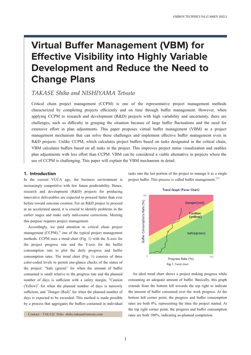 Virtual Buffer Management for R&D Project Efficiency