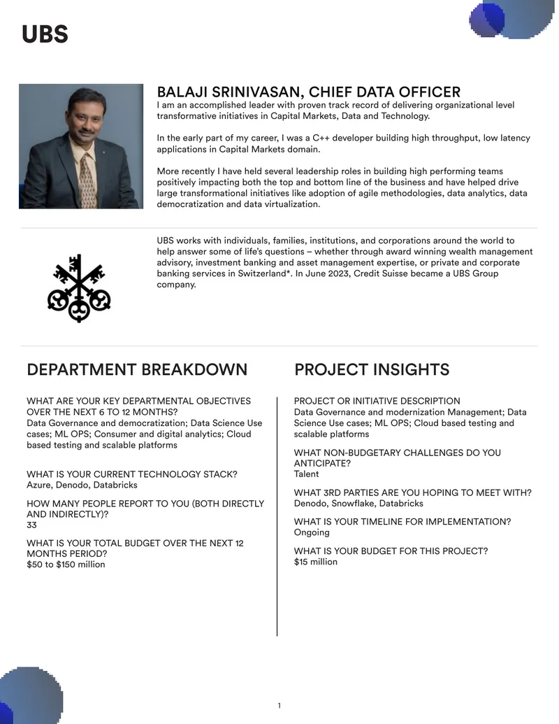 Data Governance and Modernization Initiatives Overview