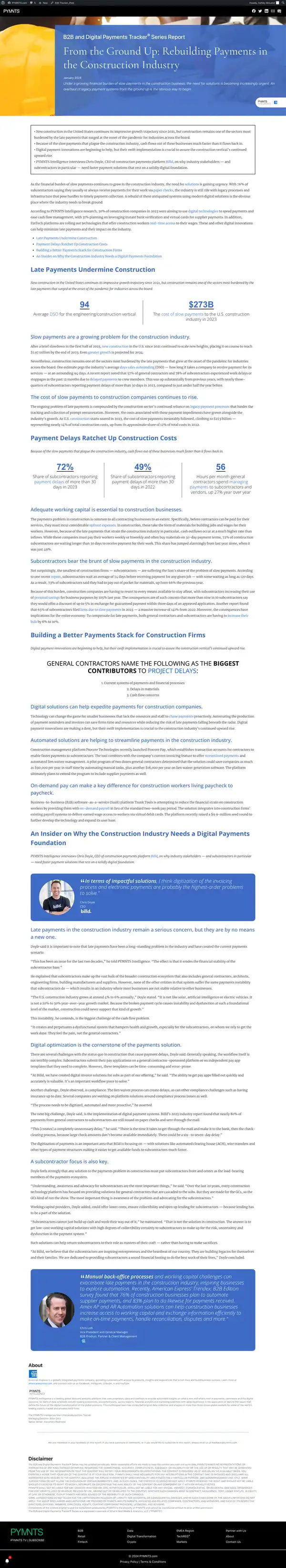 Rebuilding Payments in the Construction Industry