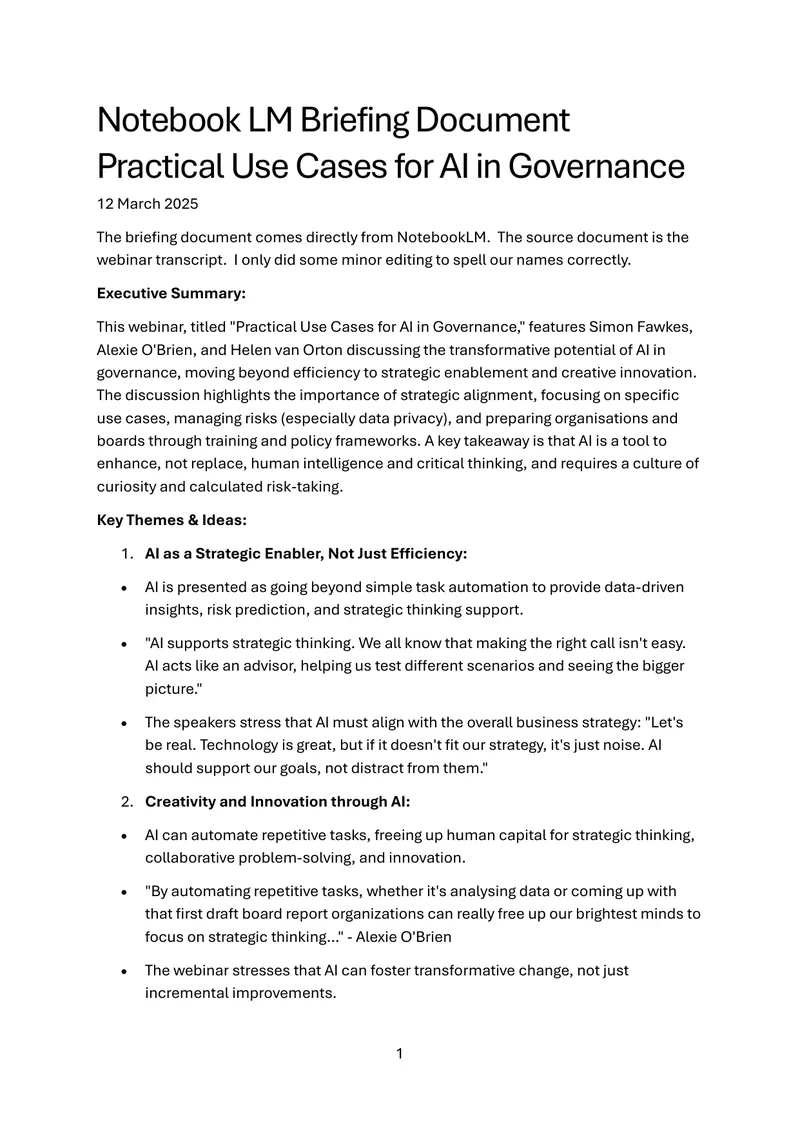 Practical Use Cases for AI in Governance