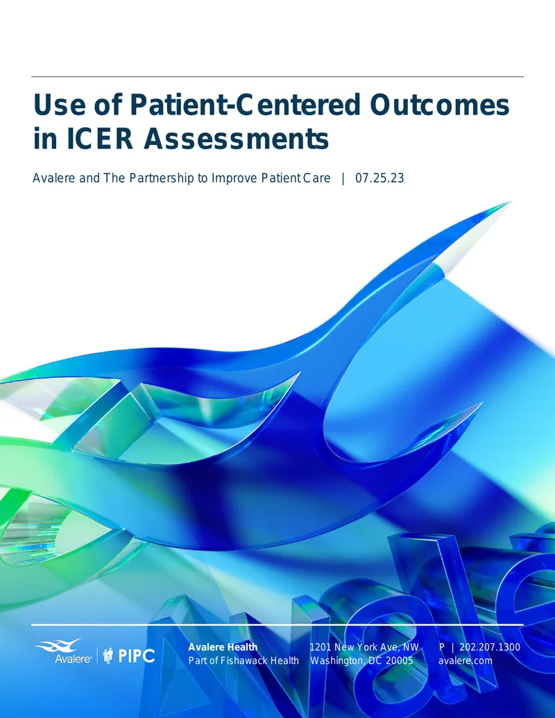 Use of Patient-Centered Outcomes in ICER Assessments