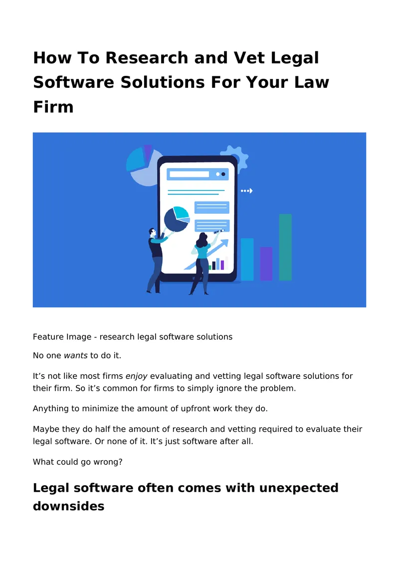 Guide to Researching Legal Software Solutions